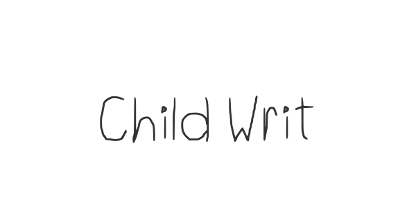 Child Writing font thumb